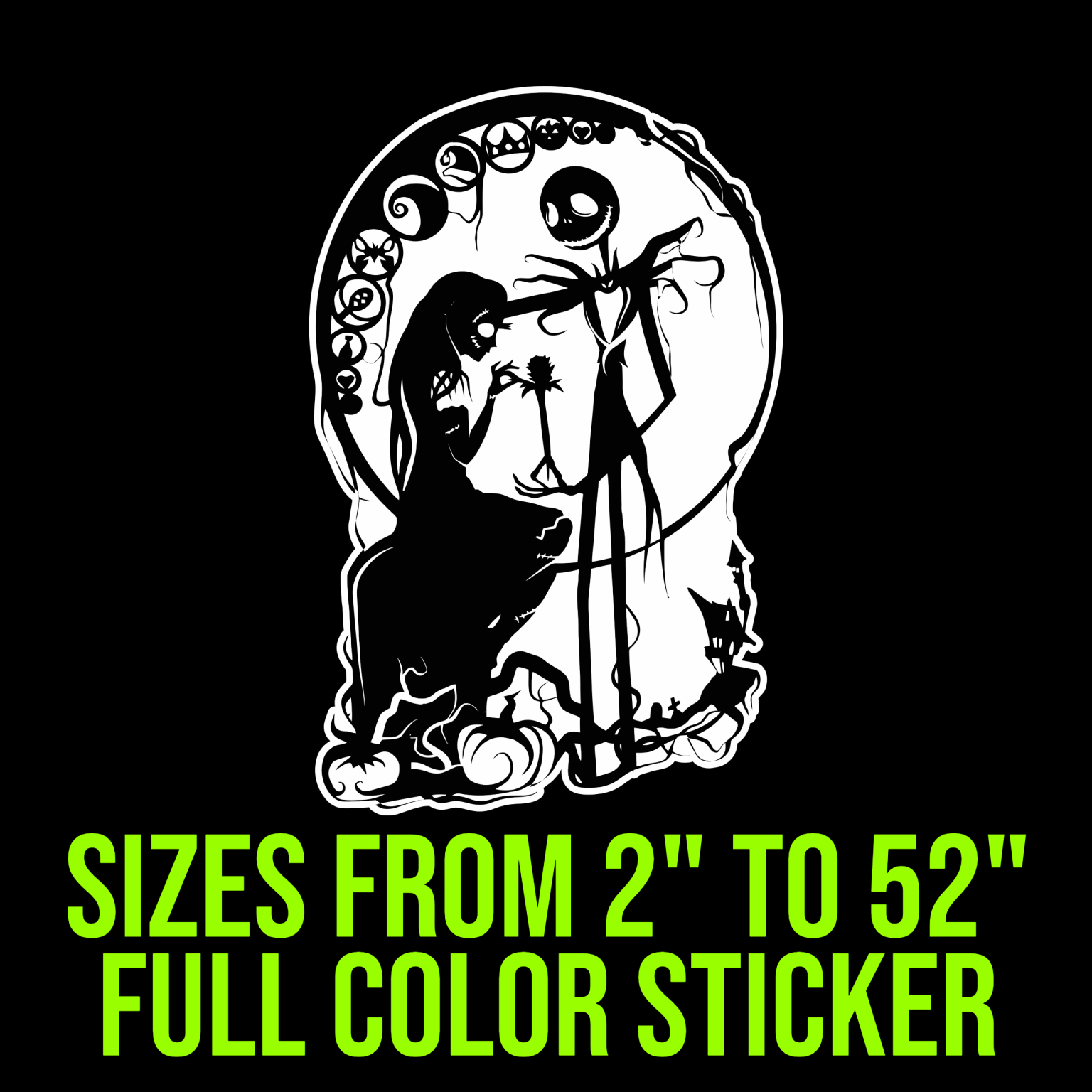 Nightmare Before Christmas Full Color Vinyl Sticker – Custom Size ...