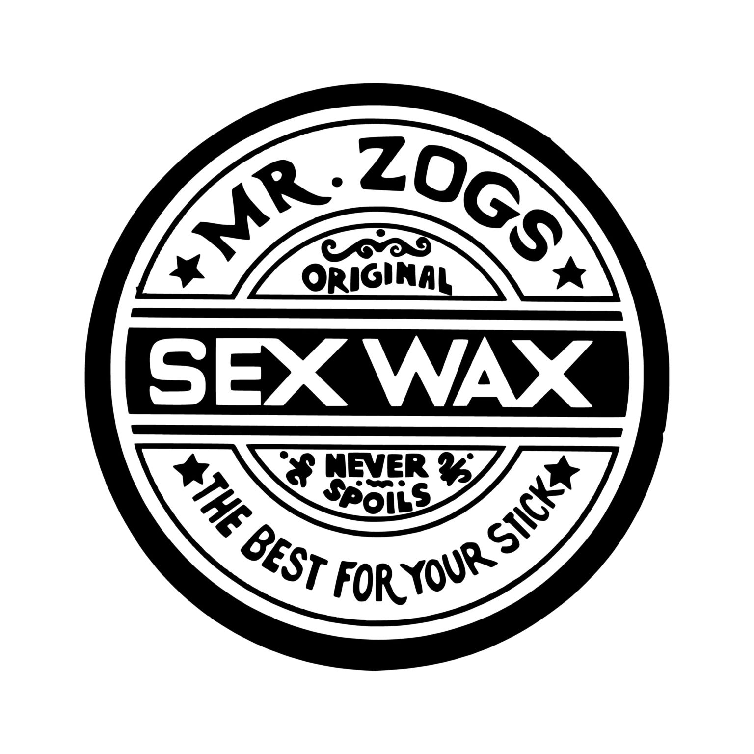 Mr Zogs Sex Wax Vinyl Decal Custom Size Biggest Decal Shop 1202