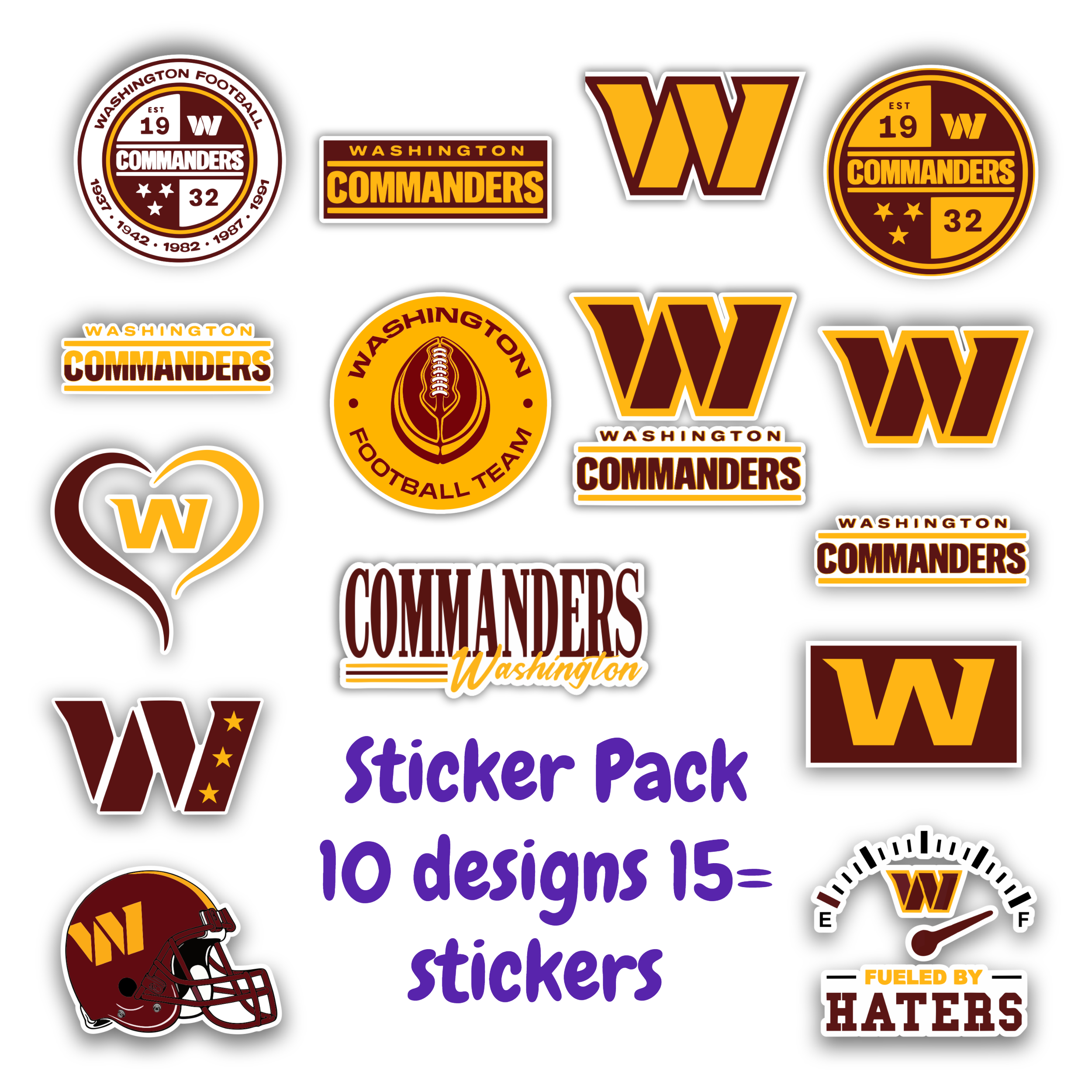 Washington Redskins Full Color Die Cut Transfer Decal - 6 x 6