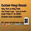 Custom Vinyl Decals - Make Your Own Personalized Decal - Custom Size