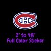 Montreal Canadiens - C With H - Full Color Vinyl Sticker - Custom Size