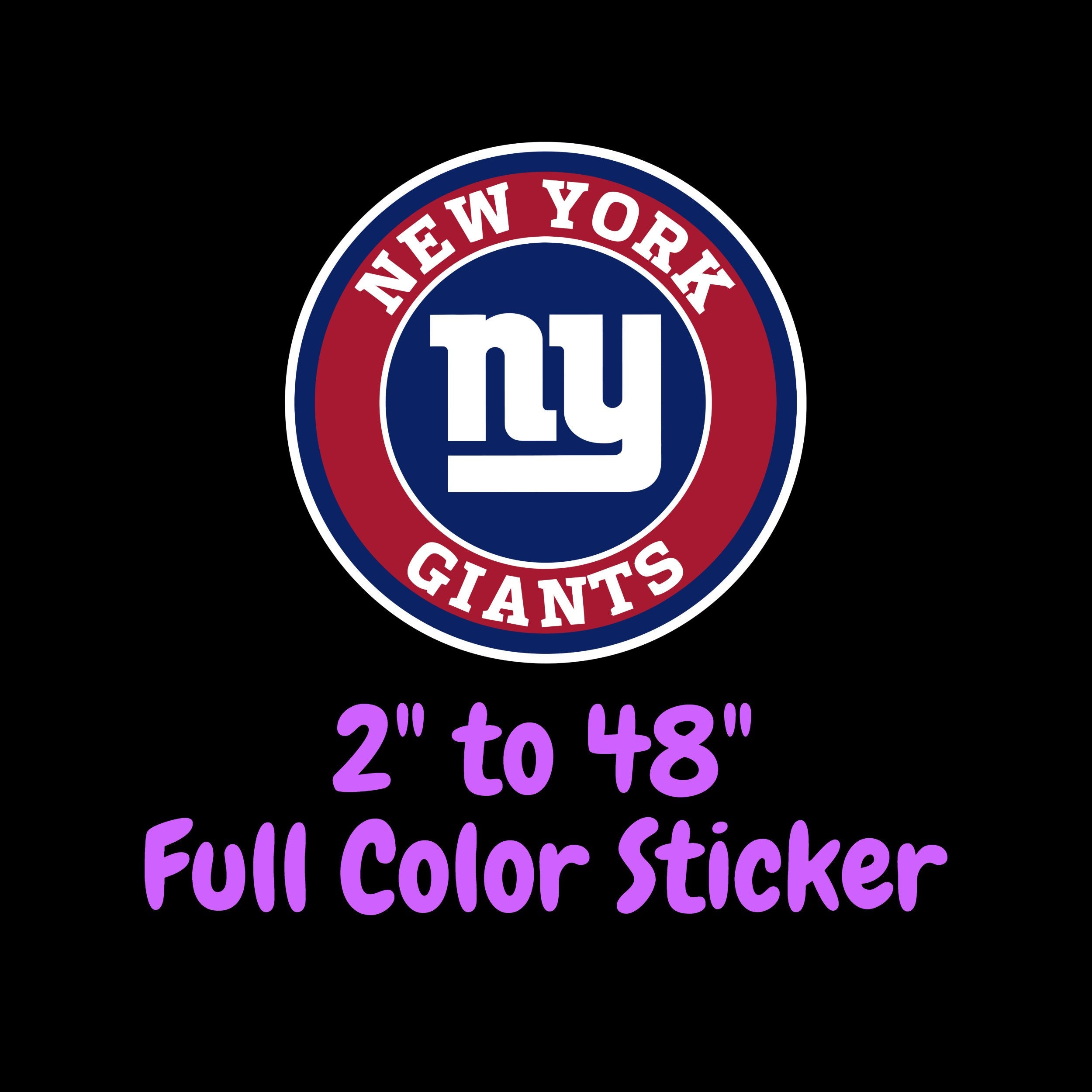 Vinyl Decal 10 sizes!! New York Giants Circle Logo Sticker 