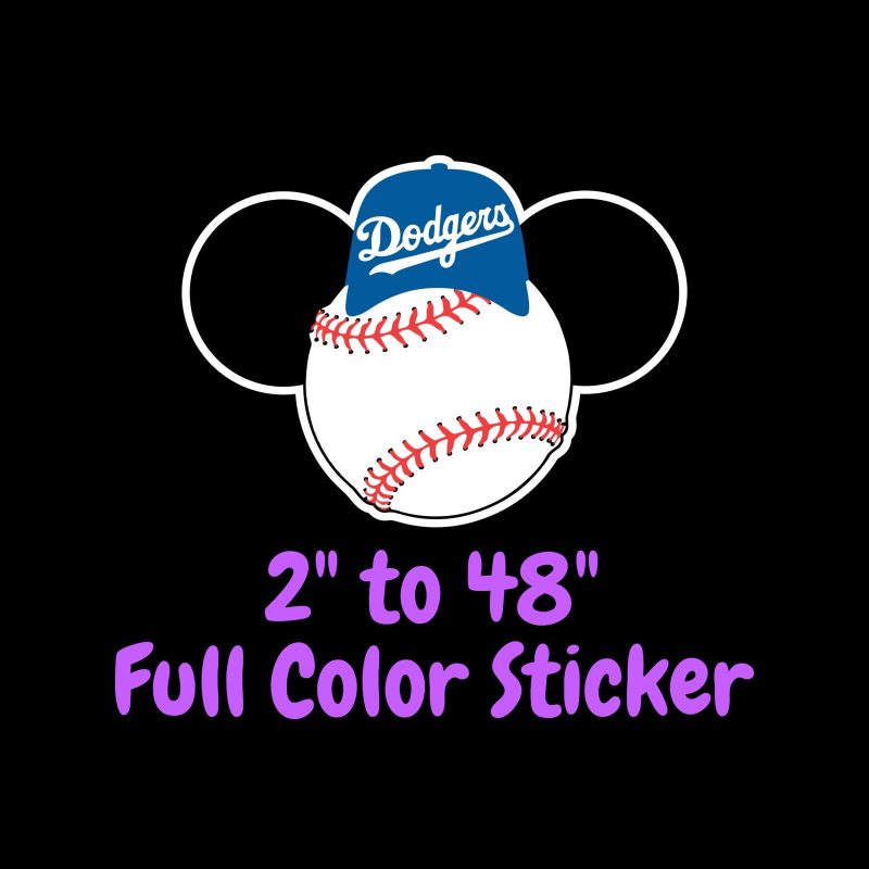 Mickey Mouse Los Angeles Dodgers Vinyl Sticker