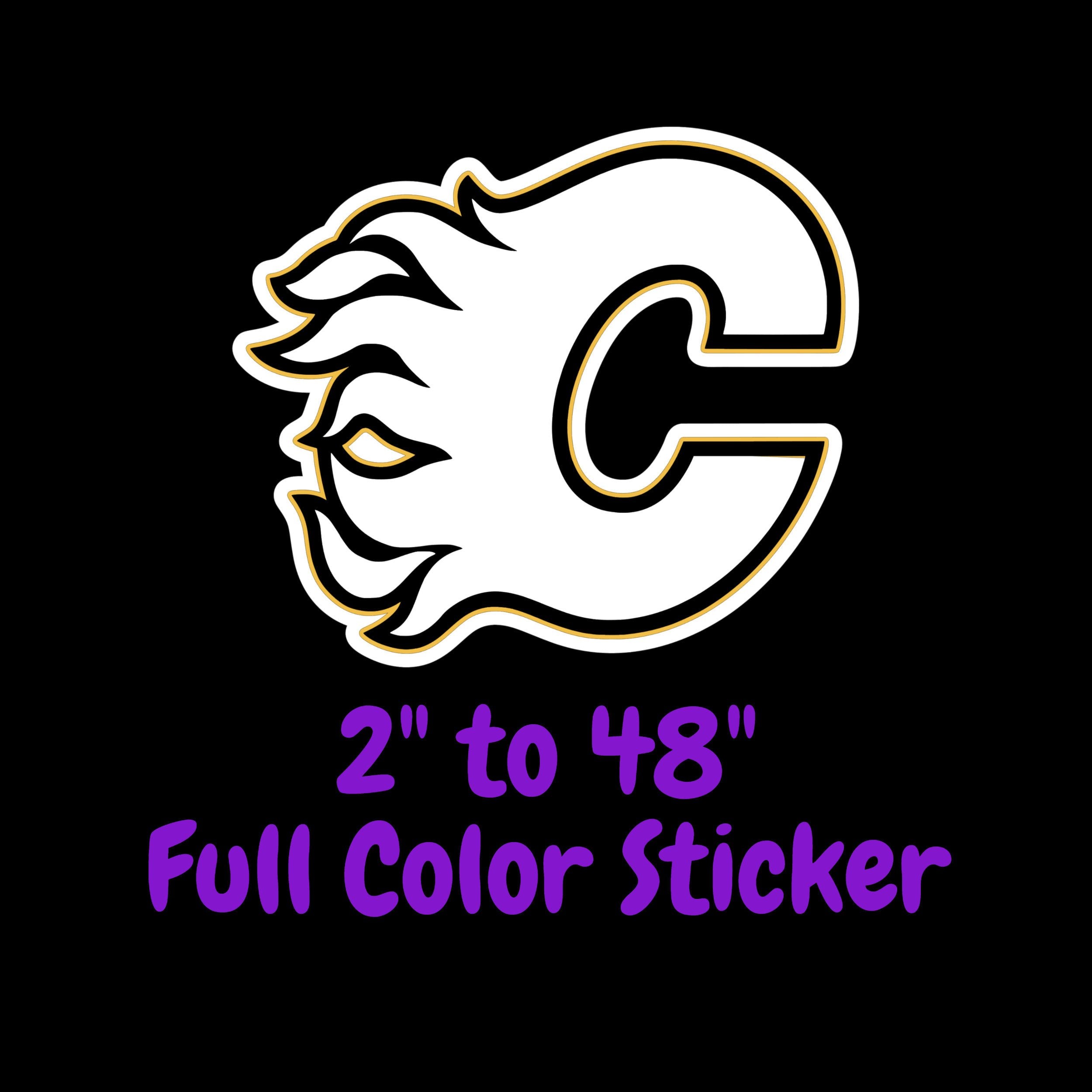 Calgary Flames Full Color Vinyl Sticker Custom Size Biggest Decal Shop