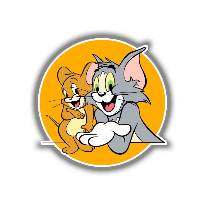 Tom and Jerry – Full Color Vinyl Sticker – Custom Size – Biggest Decal Shop