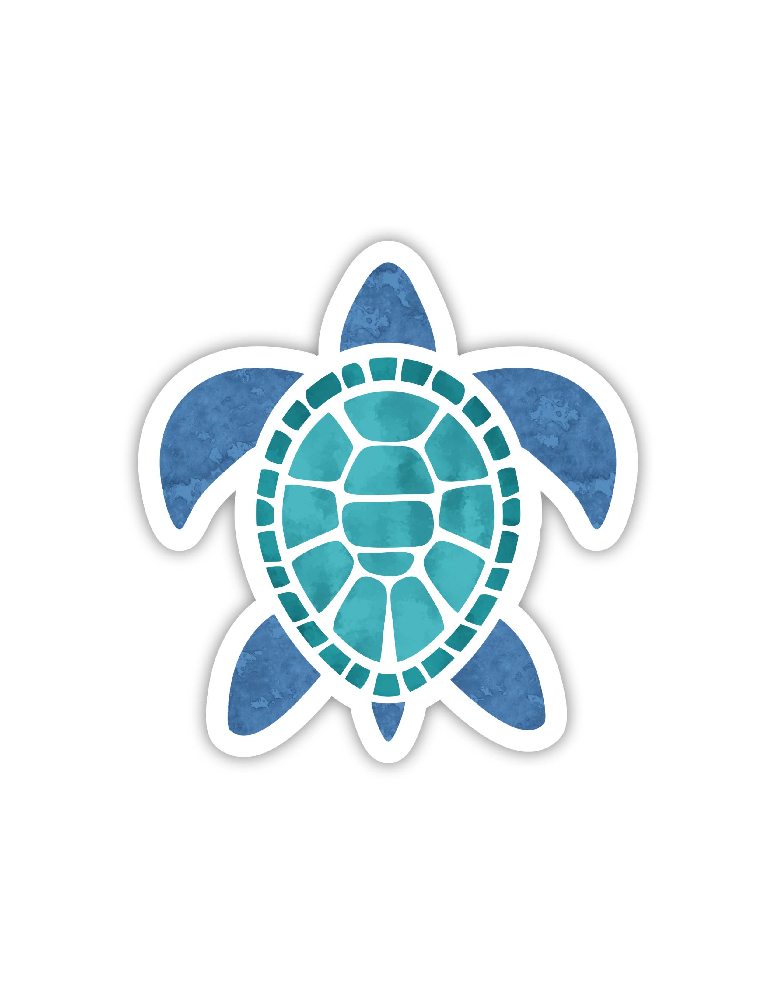 Sea turtle Full Color Vinyl Sticker – Custom Size – Biggest Decal Shop