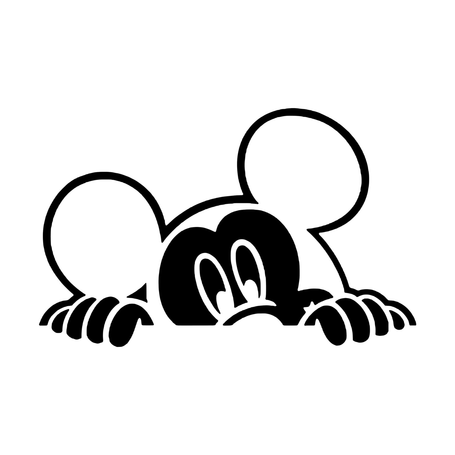 Mickey Mouse Peaking Vinyl Decal – Custom Size – Biggest Decal Shop