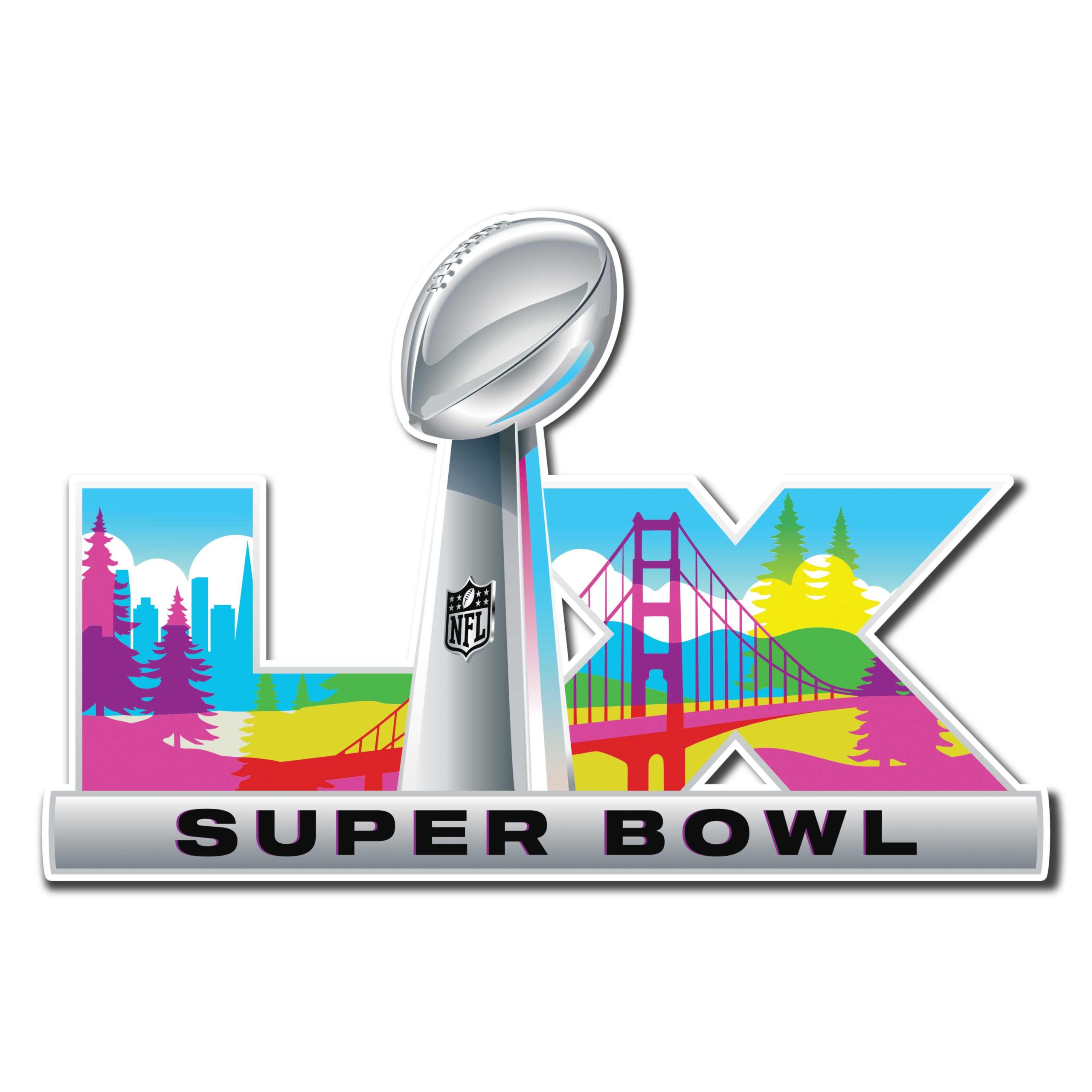 Superbowl LX 2026 - Full Color Vinyl Sticker - Custom Size