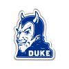 Duke Blue Devils - Devil with White Letters - Full Color Vinyl Decal - Custom Size