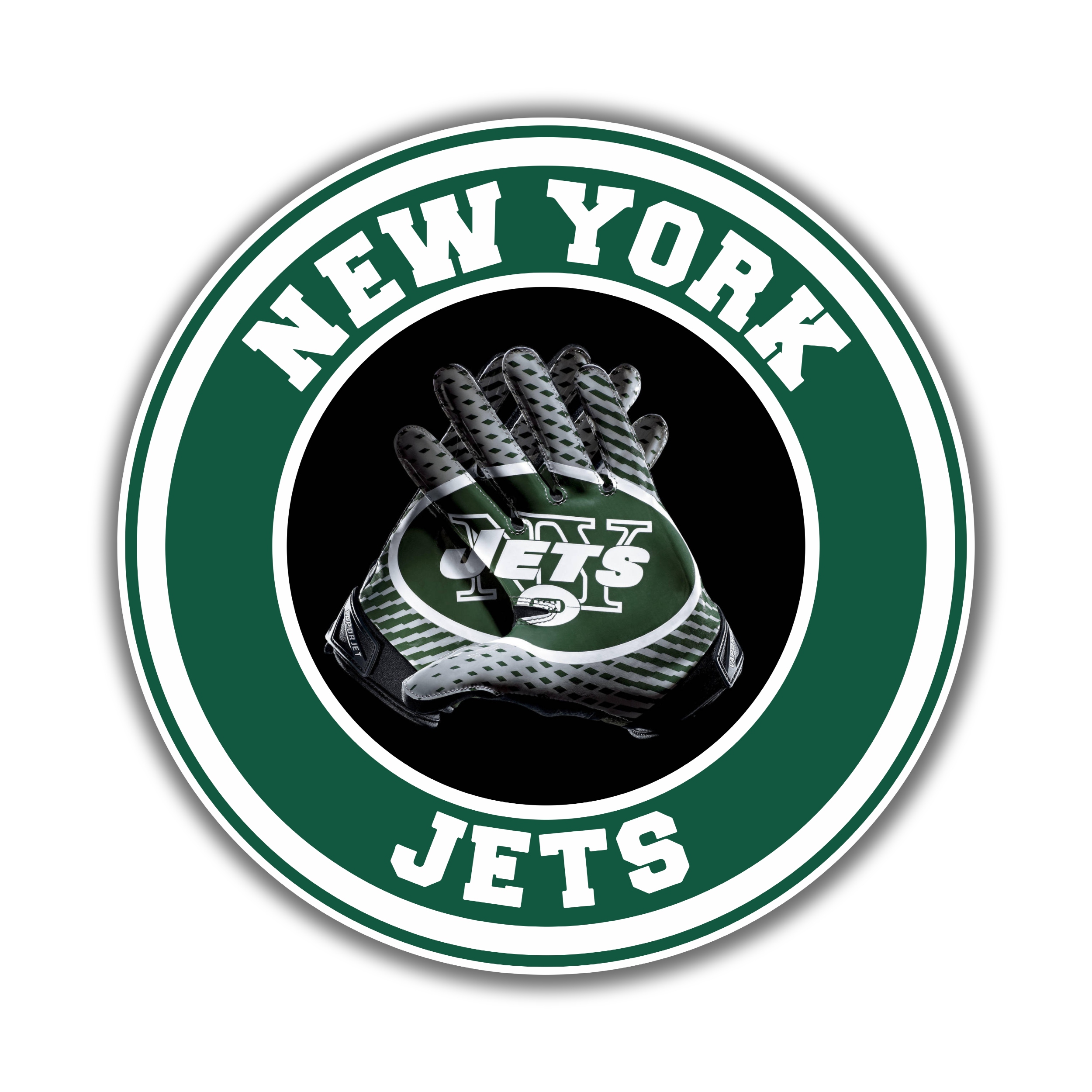 New York Jets Circle Logo Vinyl Decal / Sticker 5 sizes!!