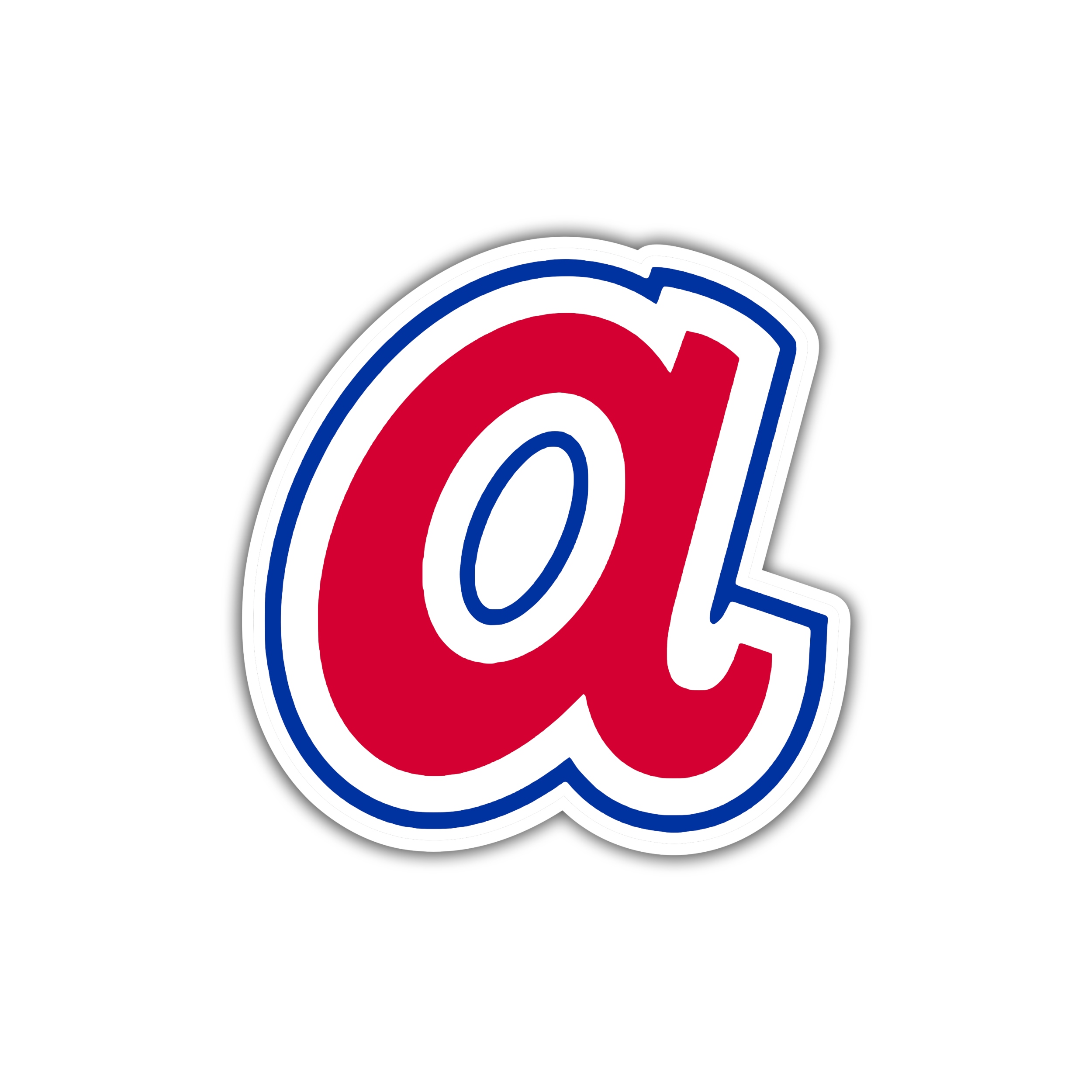 Atlanta Braves – Lowercase a – Iron On – Custom Size – Biggest