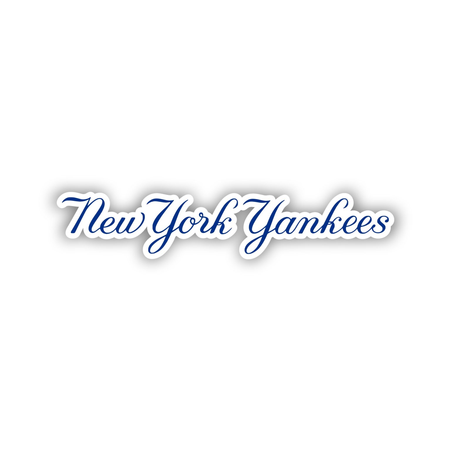 New York Yankees Name Cursive Temporary Tattoo Biggest Decal Shop