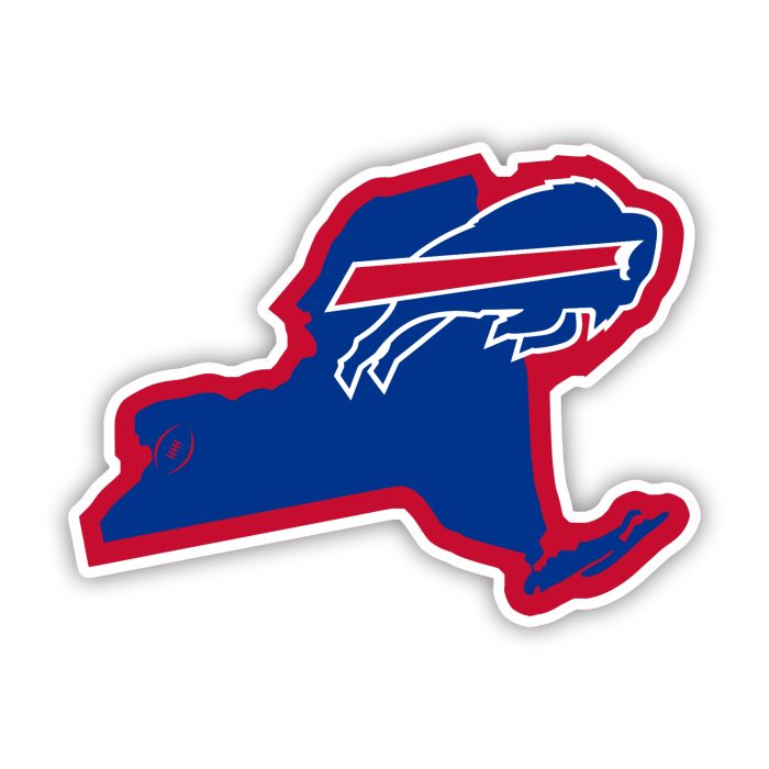 Buffalo Bills - Bills State - Full Color Vinyl Sticker - Custom Size