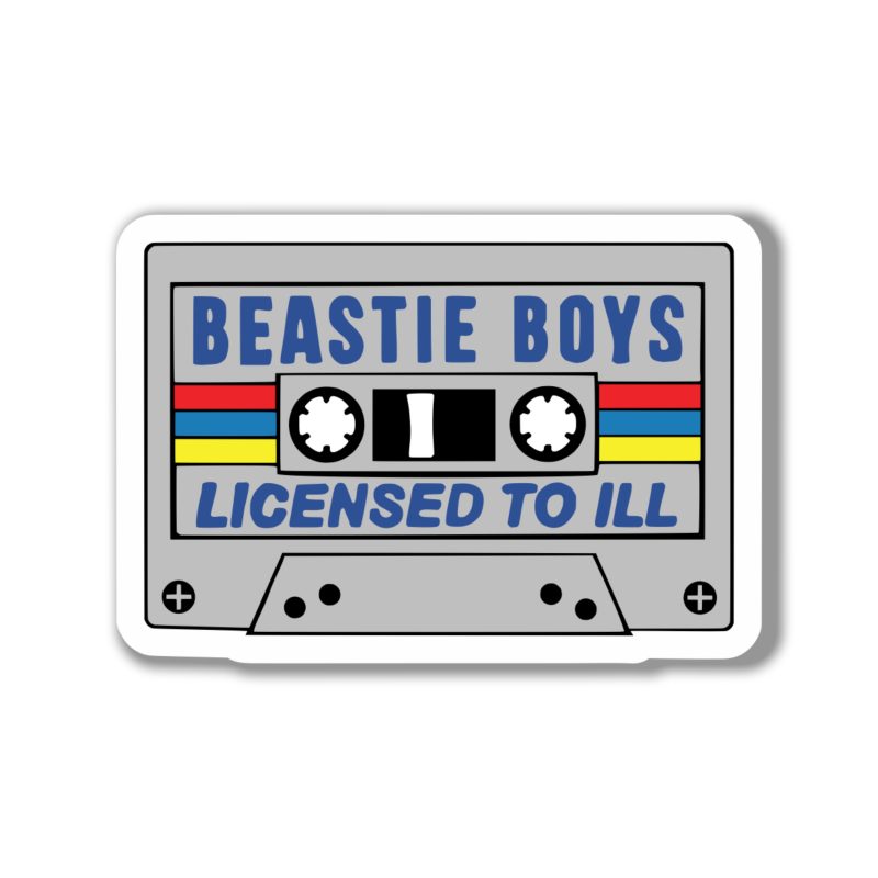 Beastie Boys - Licensed To ill Cassette Tape - Full Color Vinyl Sticker - Custom Size