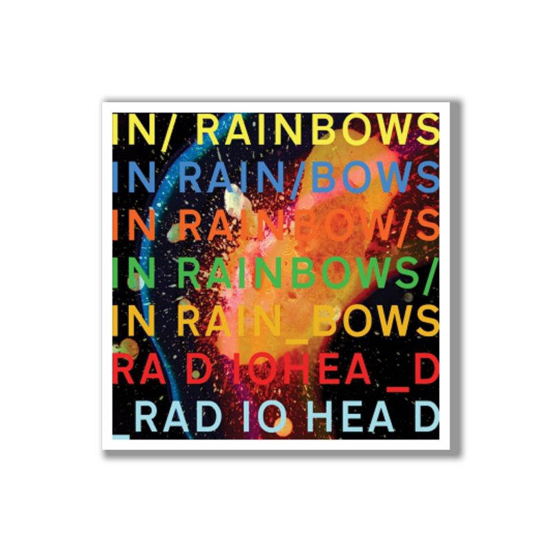 Radiohead - In Rainbows Album Cover - Full Color Vinyl Sticker - Custom Size