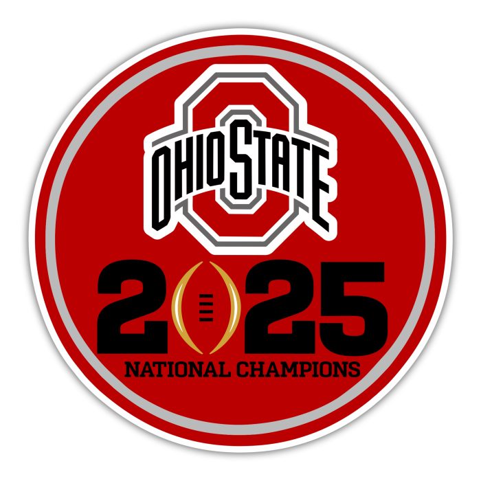 Ohio State Buckeyes - 2025 National Champs - Circle Logo - Full Color Vinyl Decal