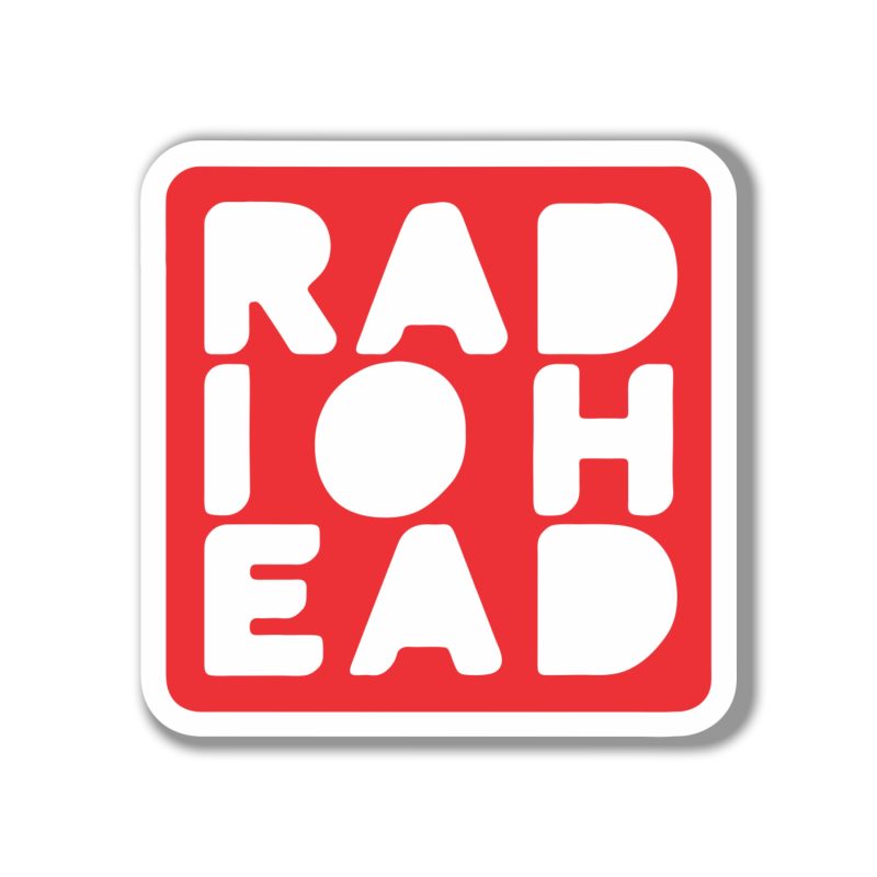Radiohead - Red Name - Full Color Vinyl Sticker - Custom Size