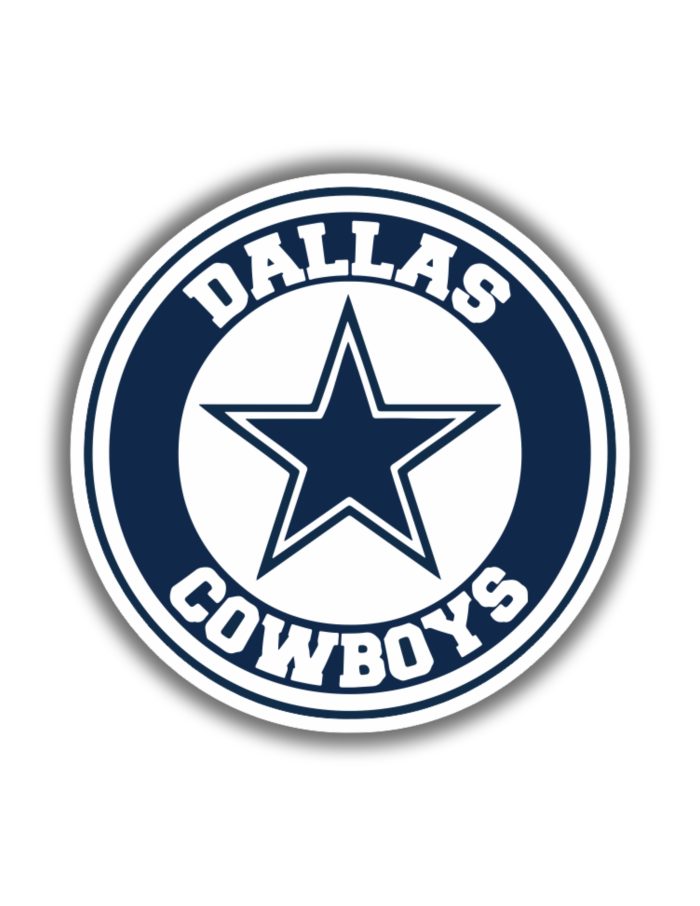 Dallas Cowboys - Circle Logo - Full Color Vinyl Sticker - Custom Size