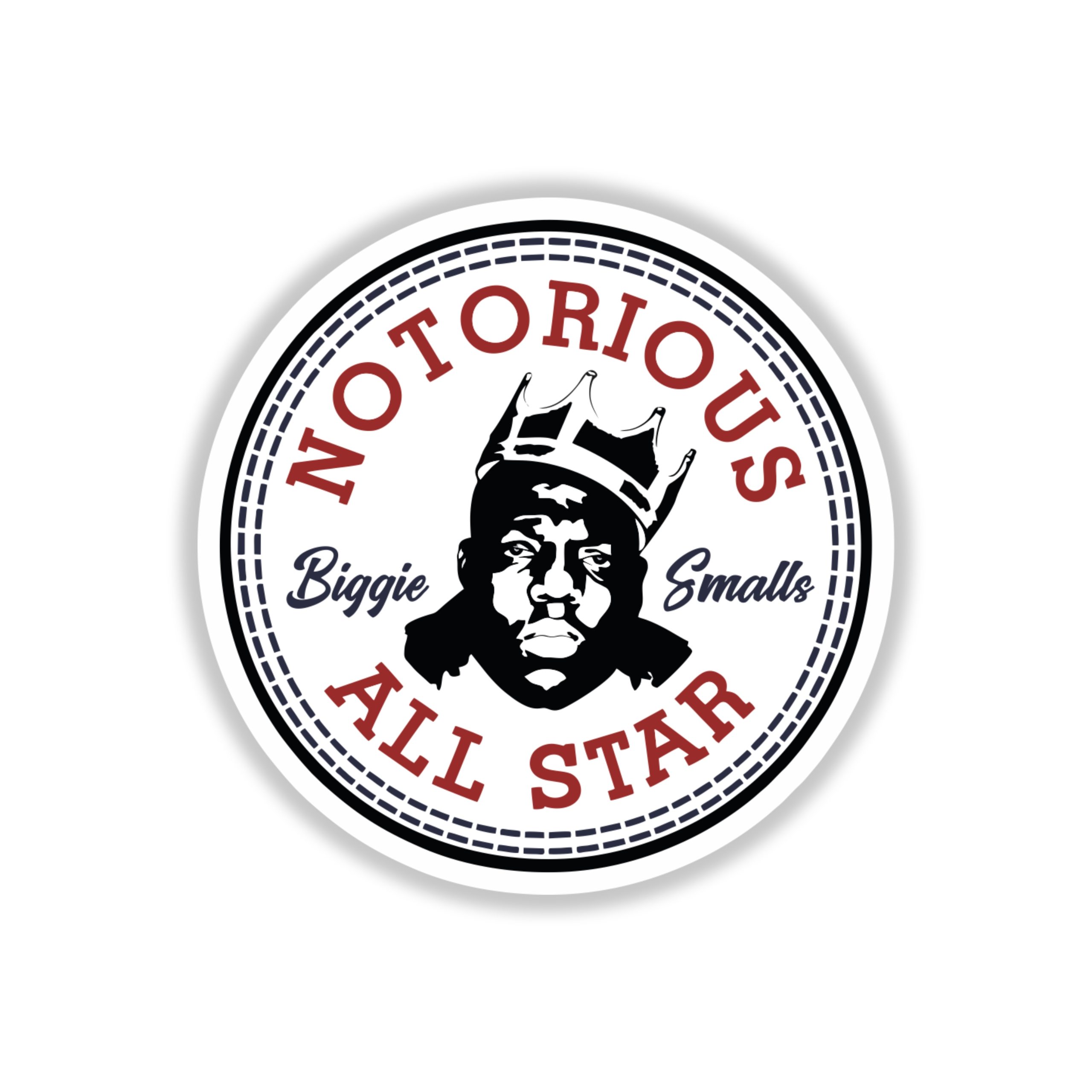 The Notorious BIG - Converse Logo - Full Color Vinyl Sticker - Custom Size