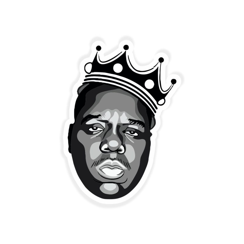 The Notorious BIG - Face - Full Color Vinyl Sticker - Custom Size