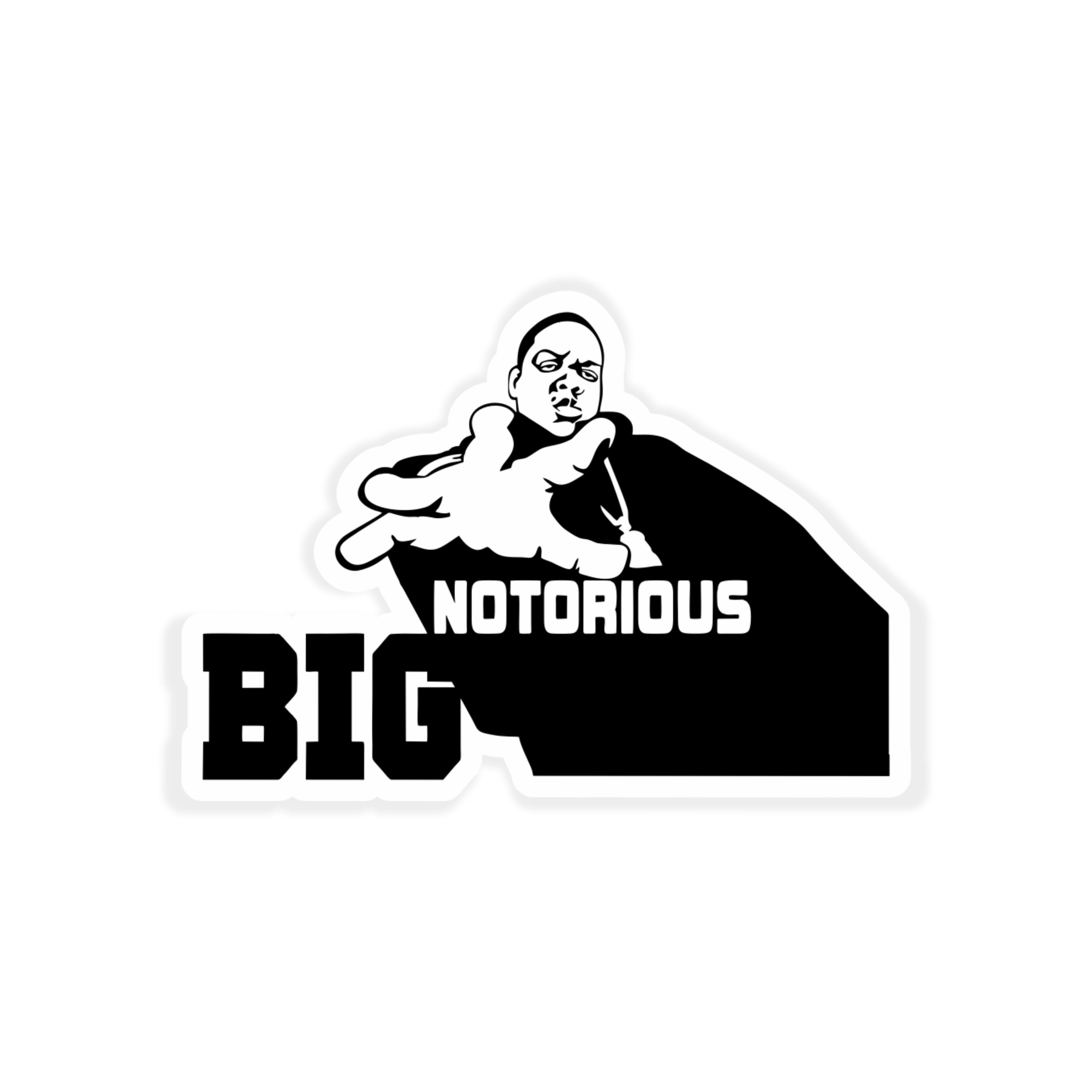 The Notorious Big Name With The Big Full Color Vinyl Sticker