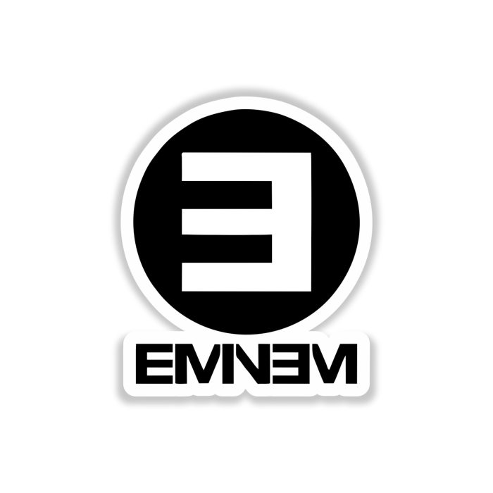 Eminem - Logo With Name - Full Color Vinyl Sticker - Custom Size