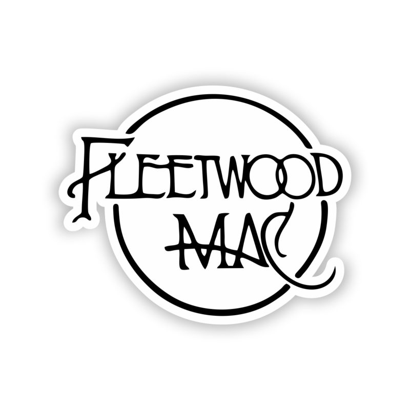 Fleetwood Mac - Name In Circle - Full Color Vinyl Sticker - Custom Size