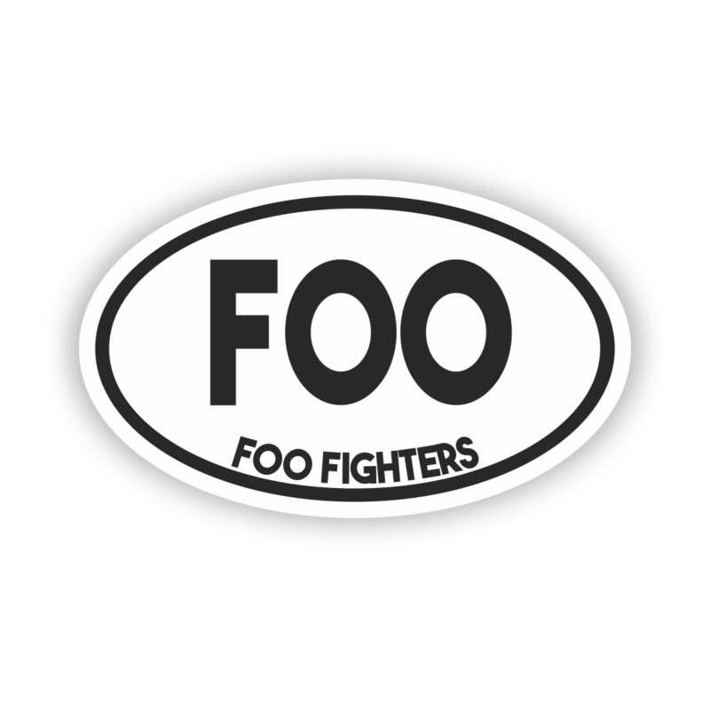 Foo Fighters - Name 4 - Full Color Vinyl Sticker - Custom Size