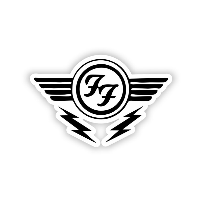 Foo Fighters - Logo 3 - Full Color Vinyl Sticker - Custom Size