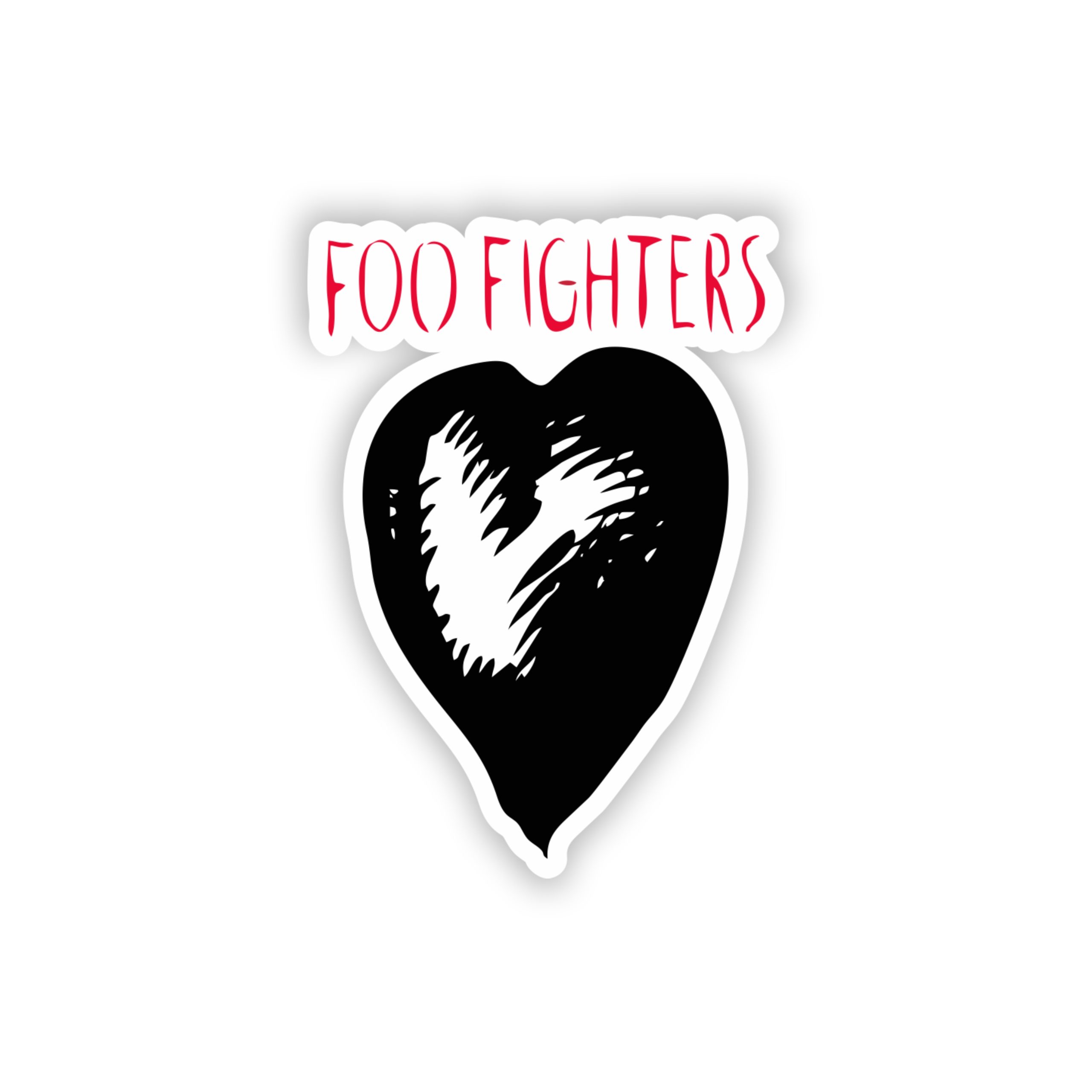 Foo Fighters - One By One Heart - Full Color Vinyl Sticker - Custom Size