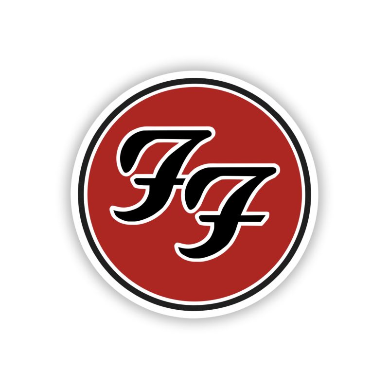 Foo Fighters - Logo 2 - Full Color Vinyl Sticker - Custom Size
