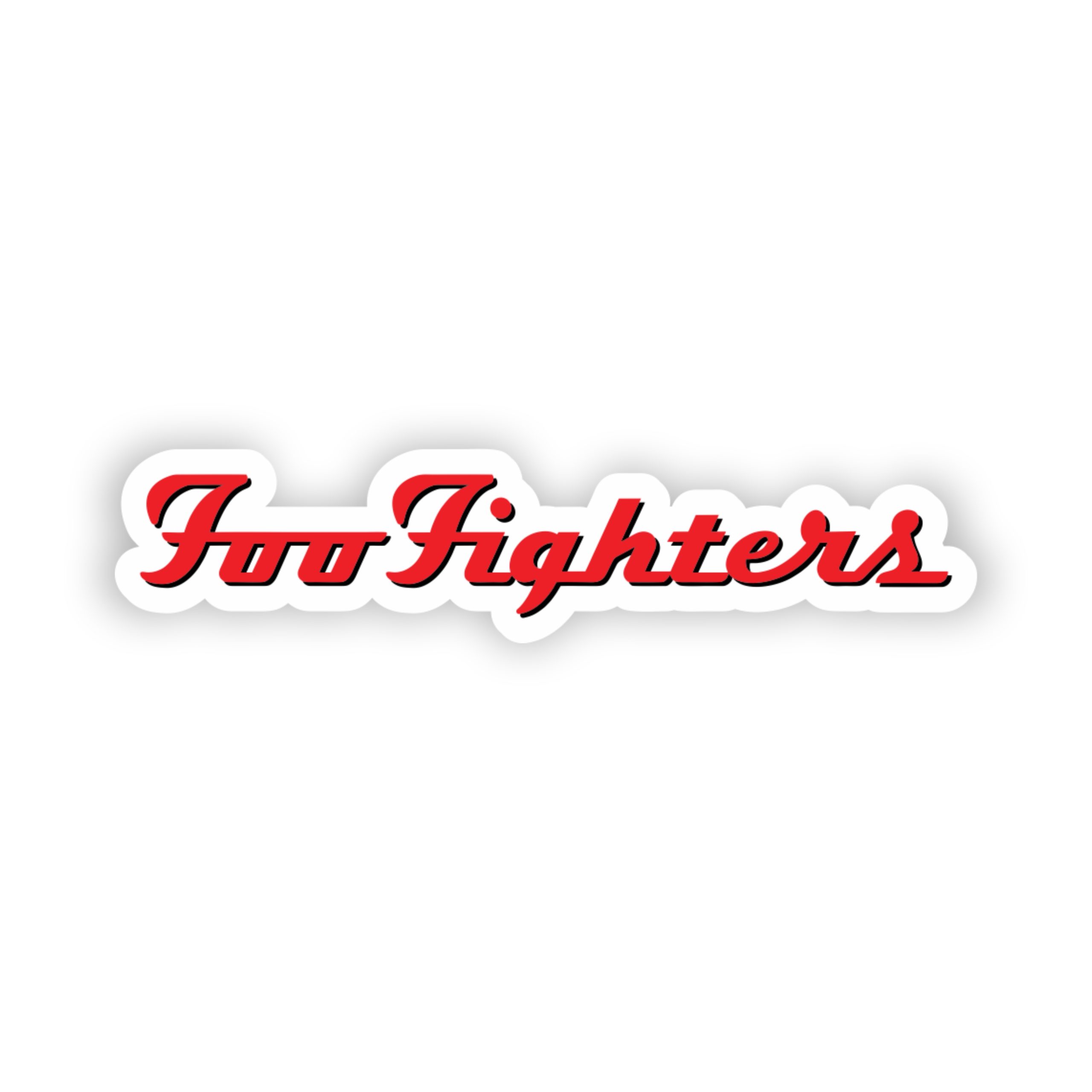 Foo Fighters - Name- Full Color Vinyl Sticker - Custom Size