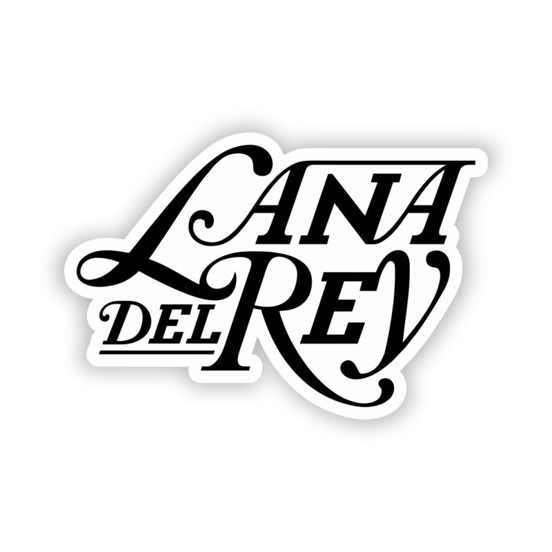 Lana Del Rey - Name in Black - Full Color Vinyl Sticker - Custom Size