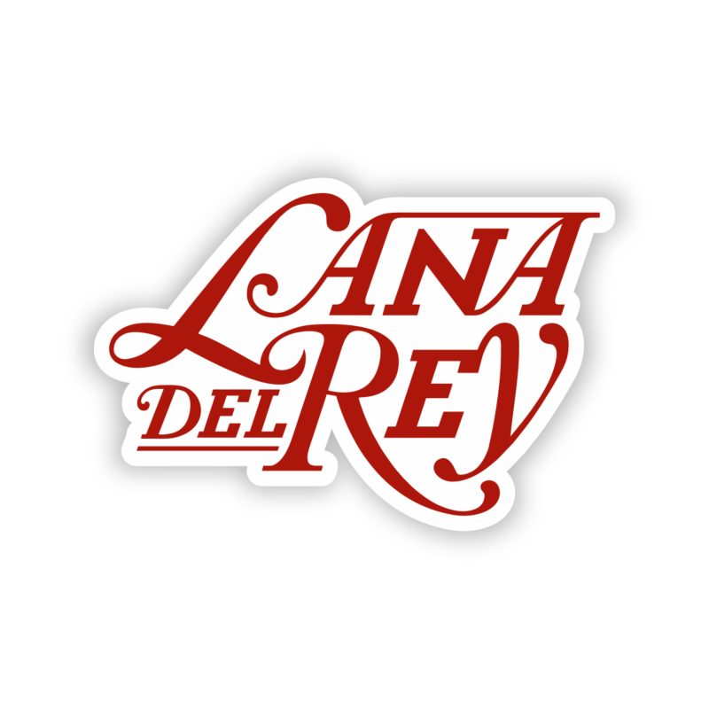 Lana Del Rey - Name in Red - Full Color Vinyl Sticker - Custom Size