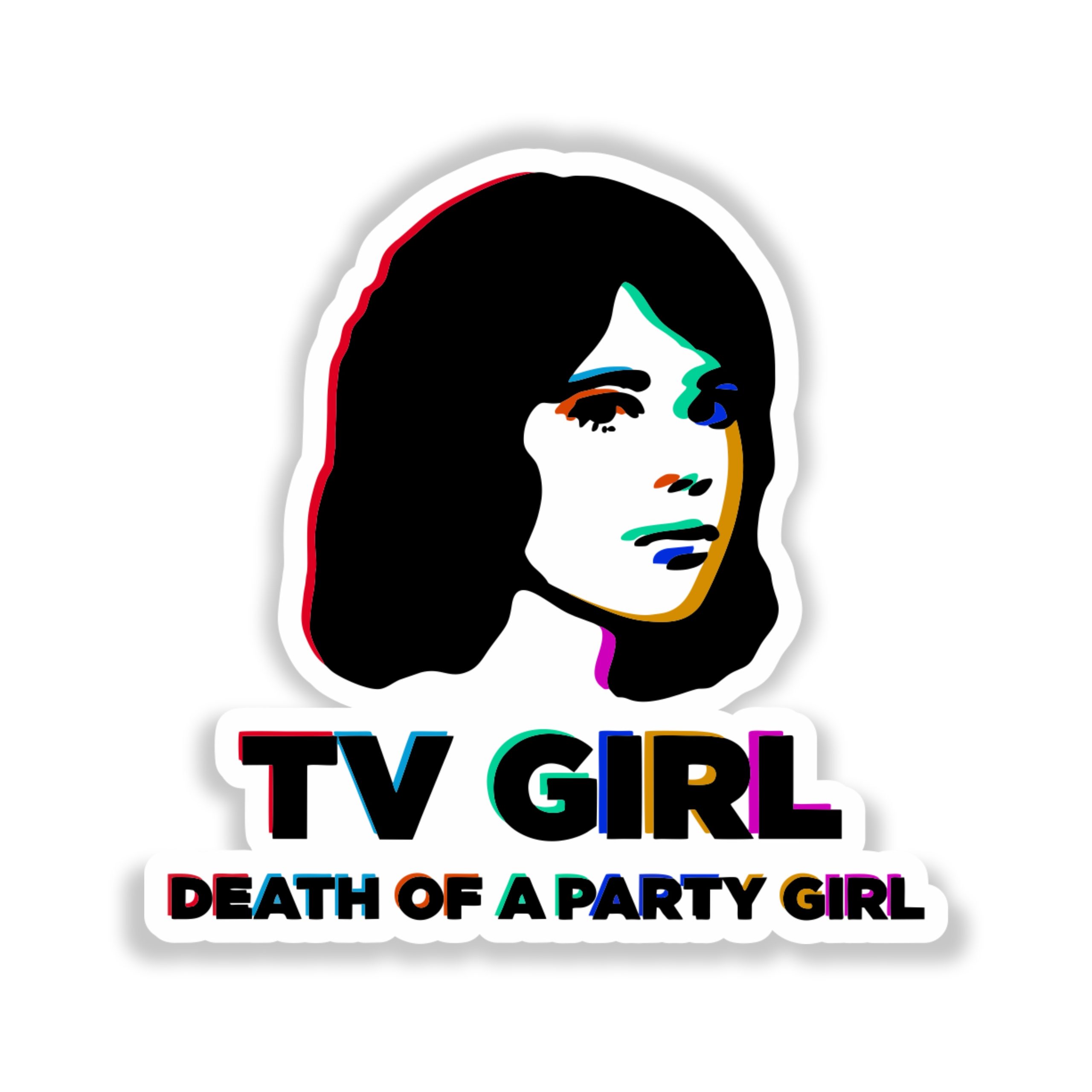 Tv Girl Death Of A Party Girl 3 Full Color Vinyl Sticker Custom