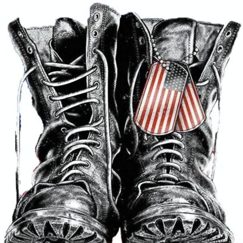 Custom for Chris C - Boots & Dog tags