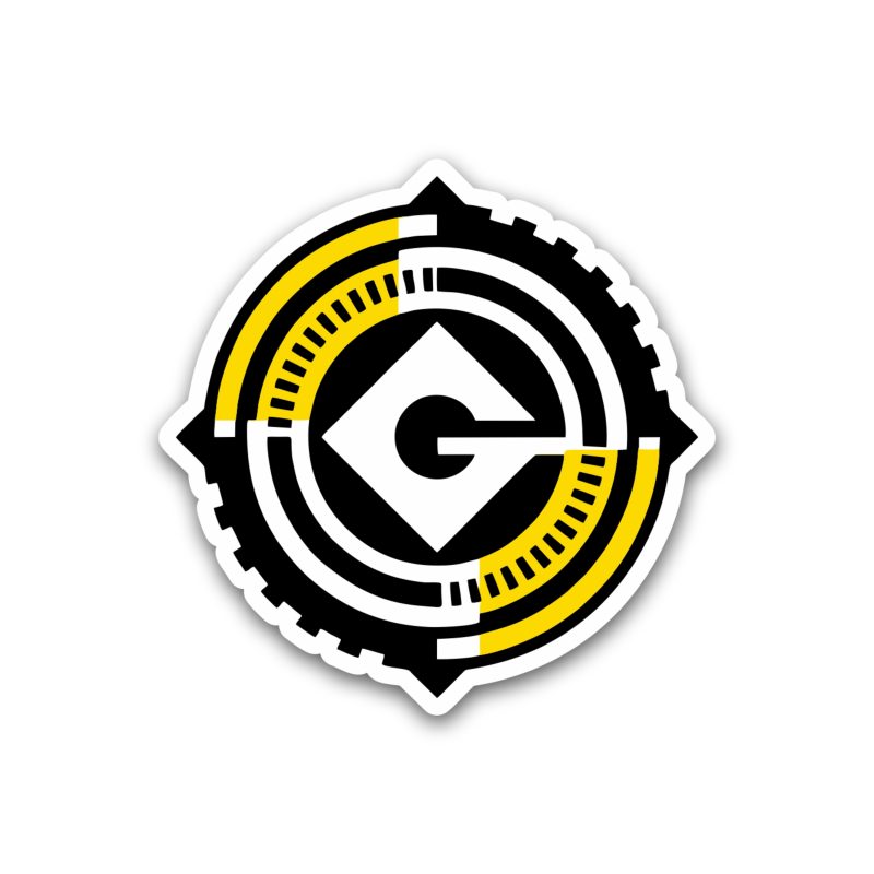 Despicable Me - Gru Logo 2 - Full Color Vinyl Sticker - Custom Size