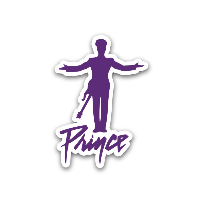 Prince - Standing With Name - Full Color Vinyl Sticker - Custom Size