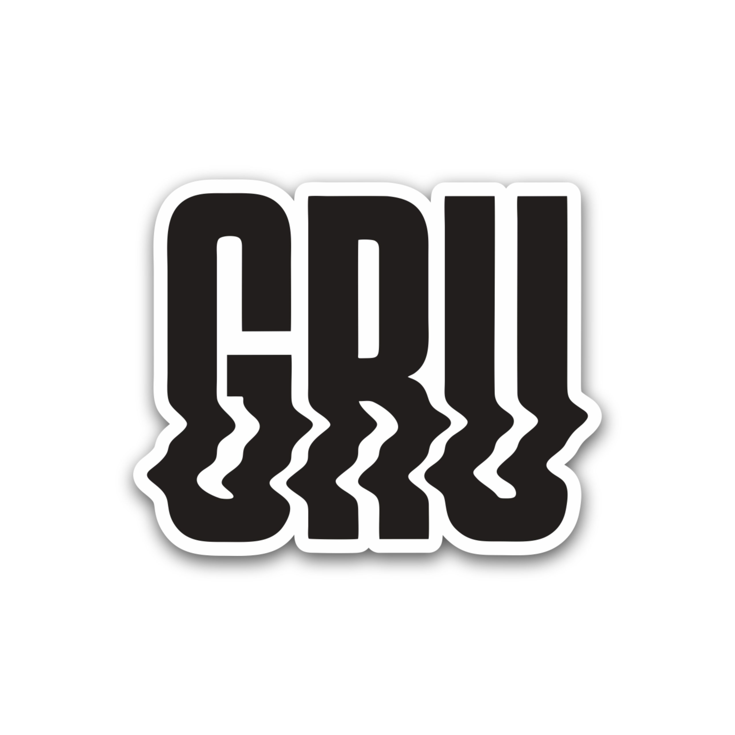 Despicable Me - Gru Name in Black - Full Color Vinyl Sticker - Custom Size