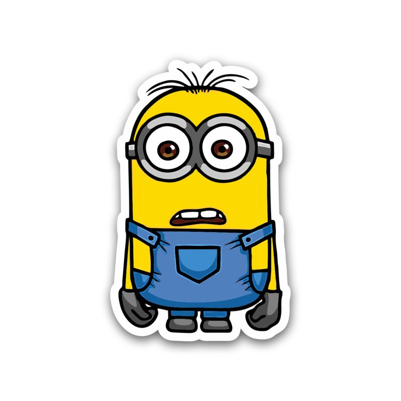 Despicable Me - Stuart - Full Color Vinyl Sticker - Custom Size