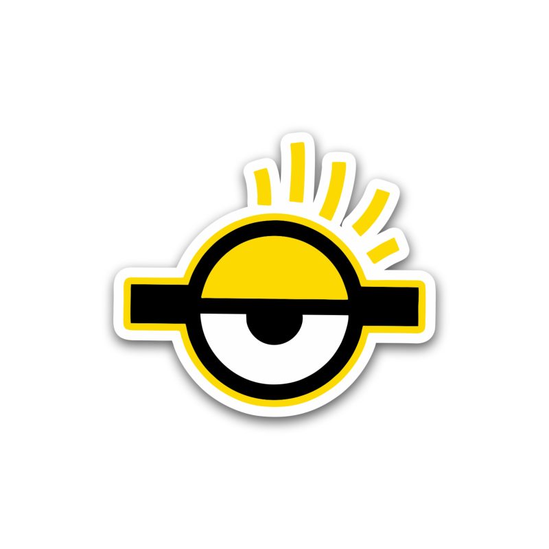 Despicable Me - Minion Eye - Full Color Vinyl Sticker - Custom Size