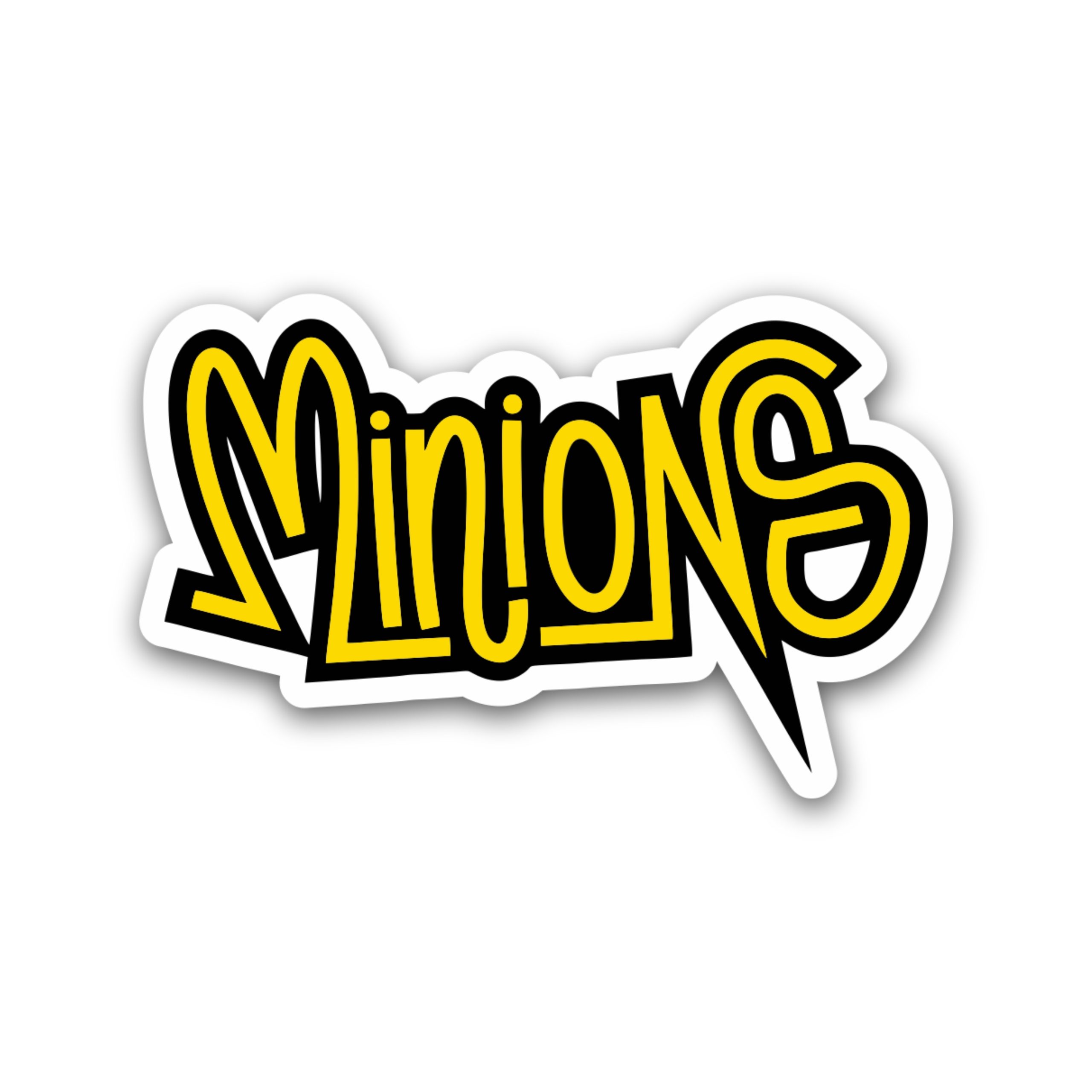 Despicable Me - Minions Name Black & Yellow 2 - Full Color Vinyl Sticker - Custom Size