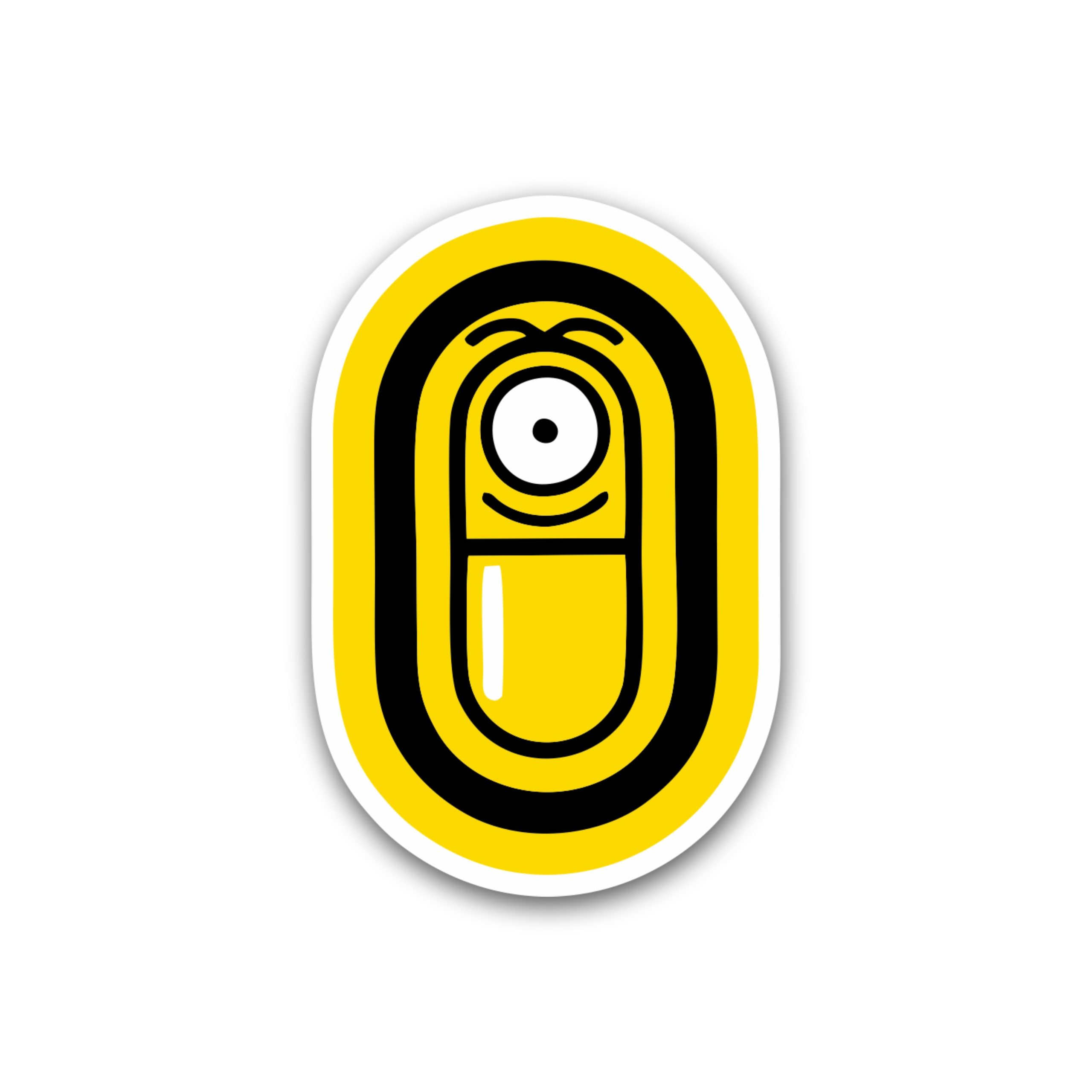 Despicable Me - Minion Pill - Full Color Vinyl Sticker - Custom Size