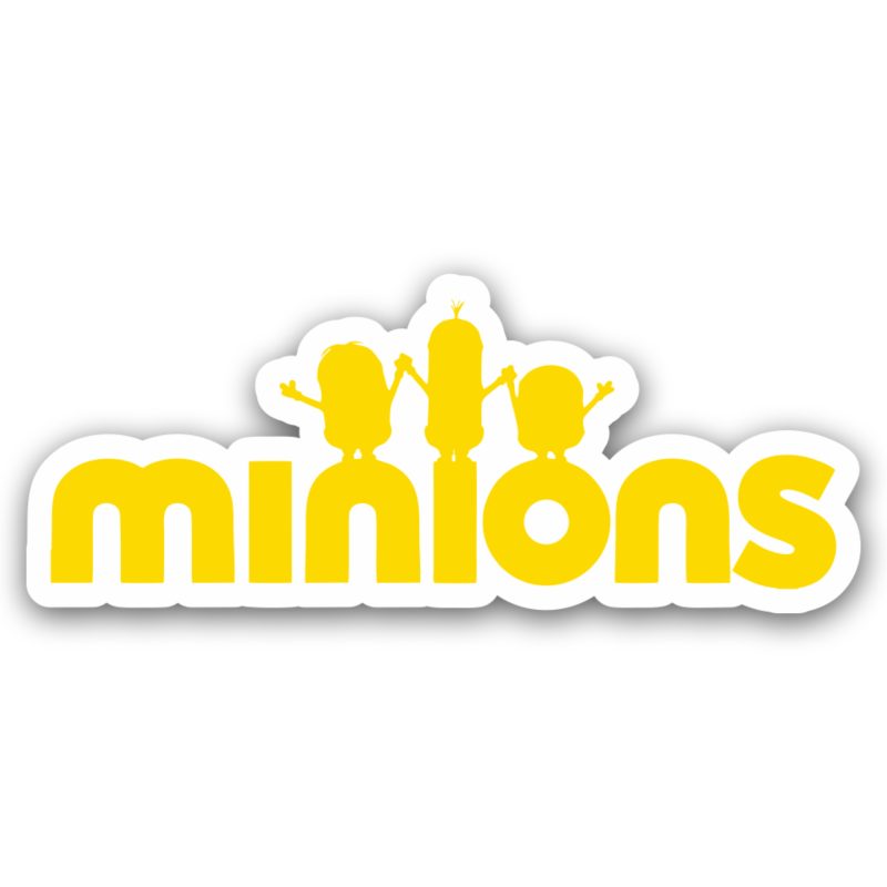 Despicable Me - Minions in Yellow - Full Color Vinyl Sticker - Custom Size