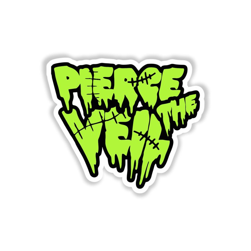 Pierce The Veil - Name in Green - Full Color Vinyl Sticker - Custom Size