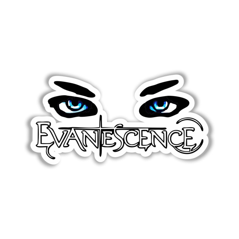 Evanescence - Name with Eyes - Full Color Vinyl Sticker - Custom Size