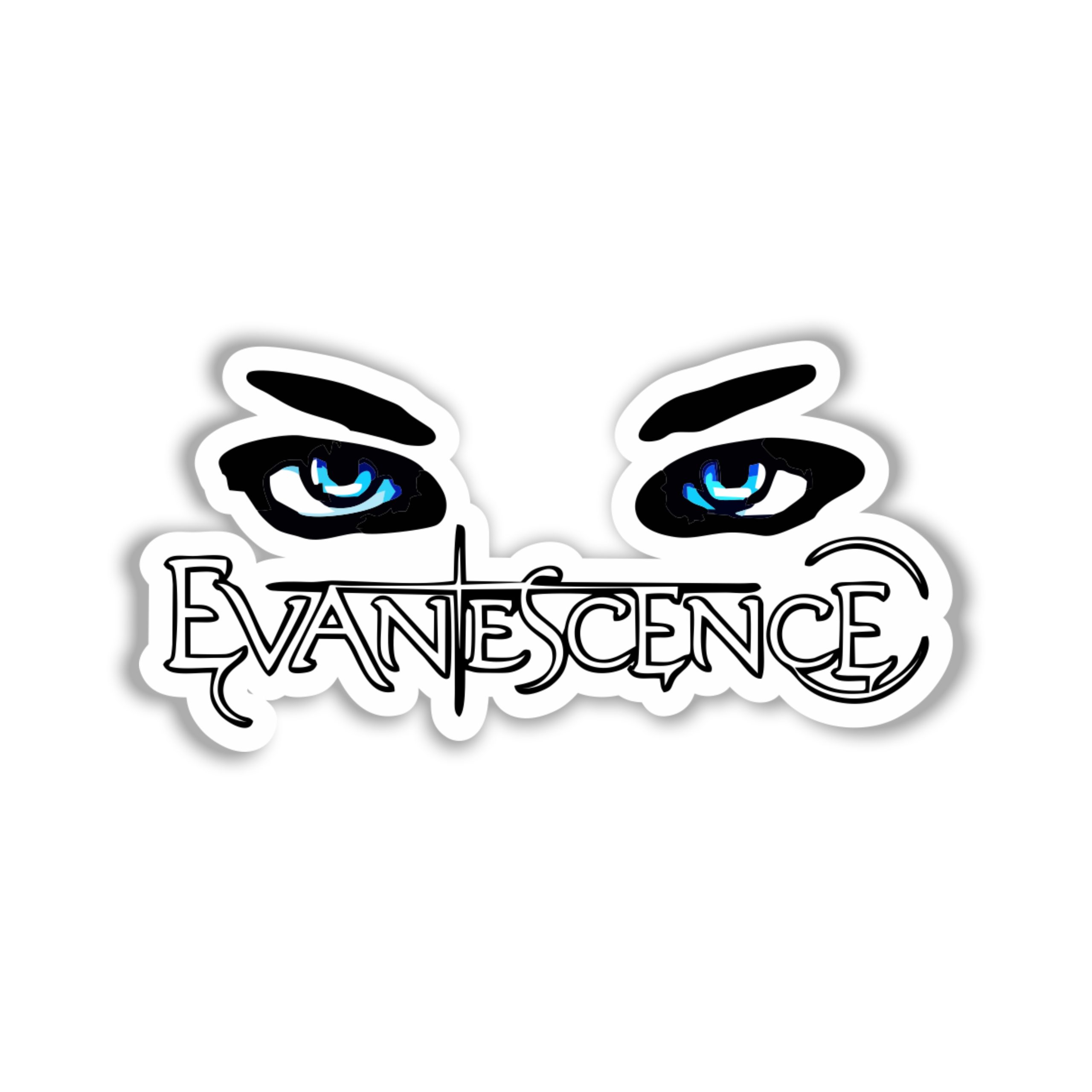 Evanescence - Name with Eyes - Full Color Vinyl Sticker - Custom Size