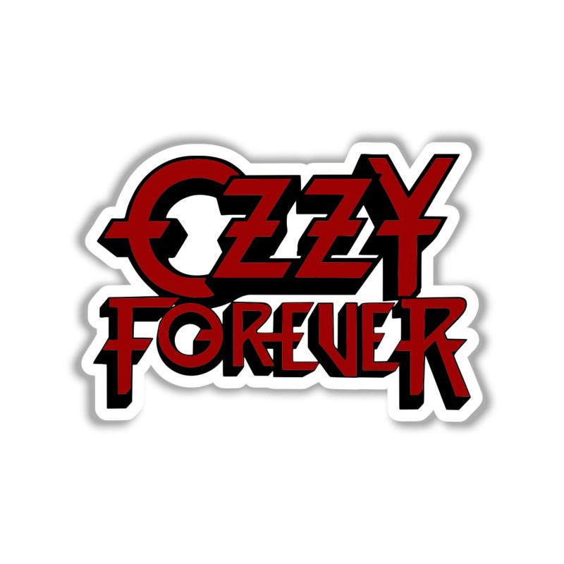 Ozzy Osbourne - Ozzy Forever White & Black - Full Color Vinyl Sticker - Custom Size