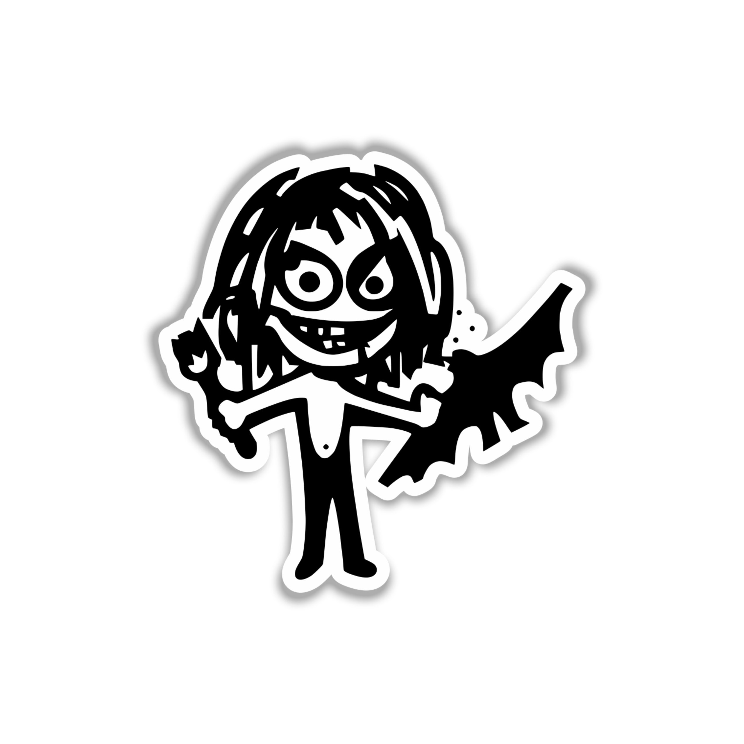 Ozzy Osbourne - Ozzy Eating Bat - Full Color Vinyl Sticker - Custom Size