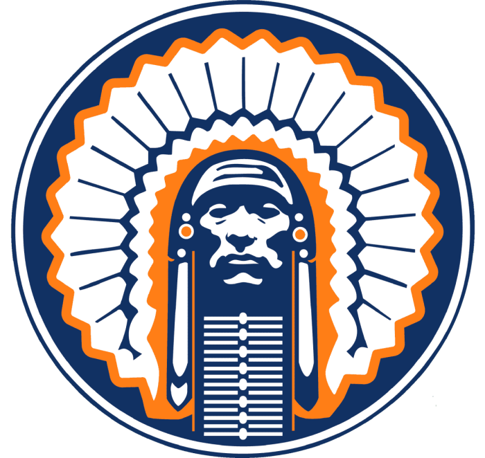 University of Illinois - Chief Illiniwek - Iron On - Custom Size